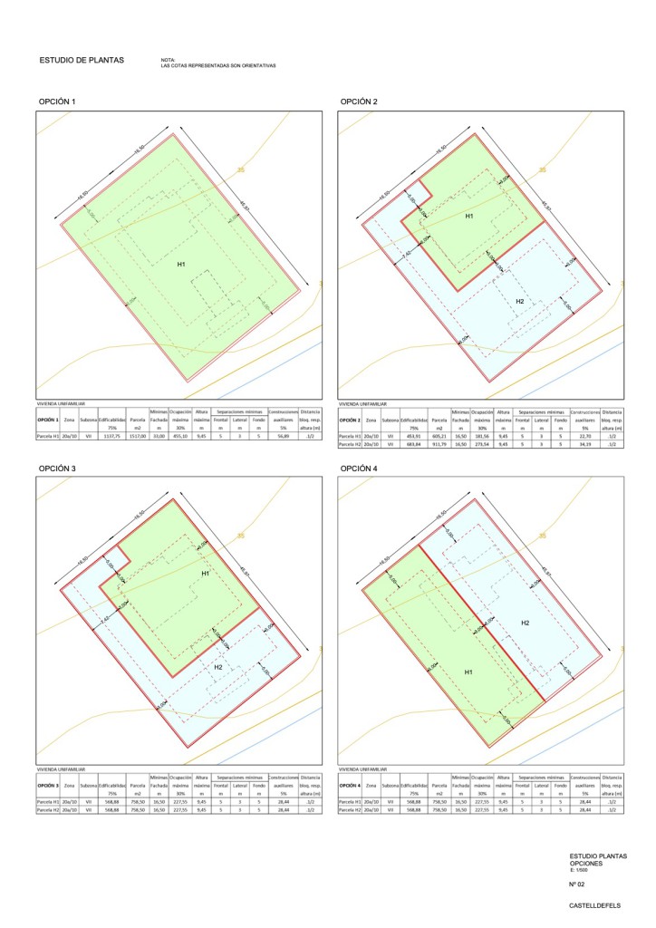 PLANTA OPCIONES  OPTIONS FLOOR