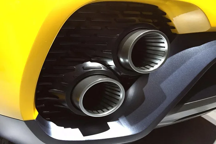 Detalle del doble tubo de escape / A detail from the twin exhaust pipes Mercedes-Benz GLC Coupé Concept Photo Credit: Mercedes-Benz